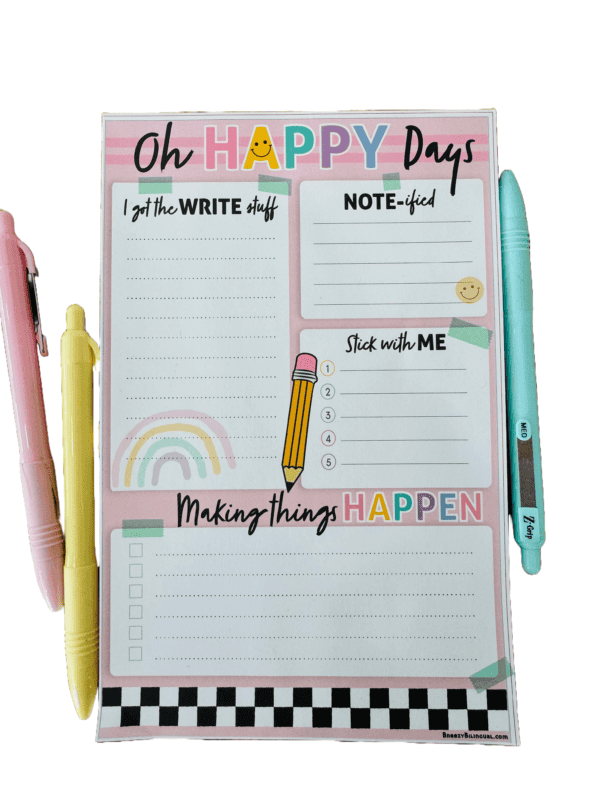 Oh Happy Days Notepad