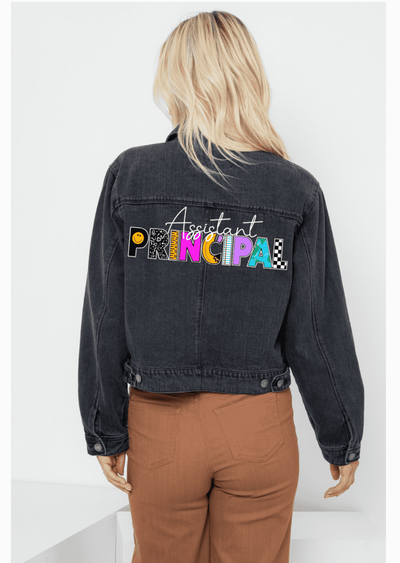 Washed Cropped Black Jean Jacket - Image 6