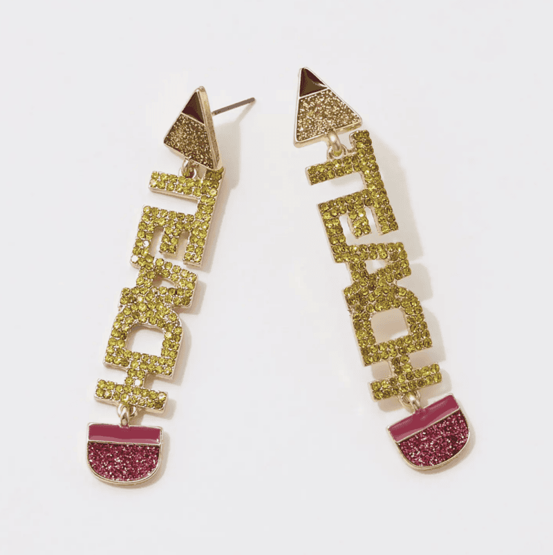Teach Sparkly Pencil earrings
