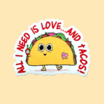 Love & Tacos Sticker