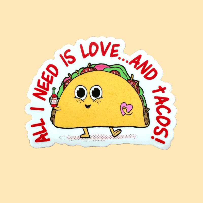 Love & Tacos Sticker
